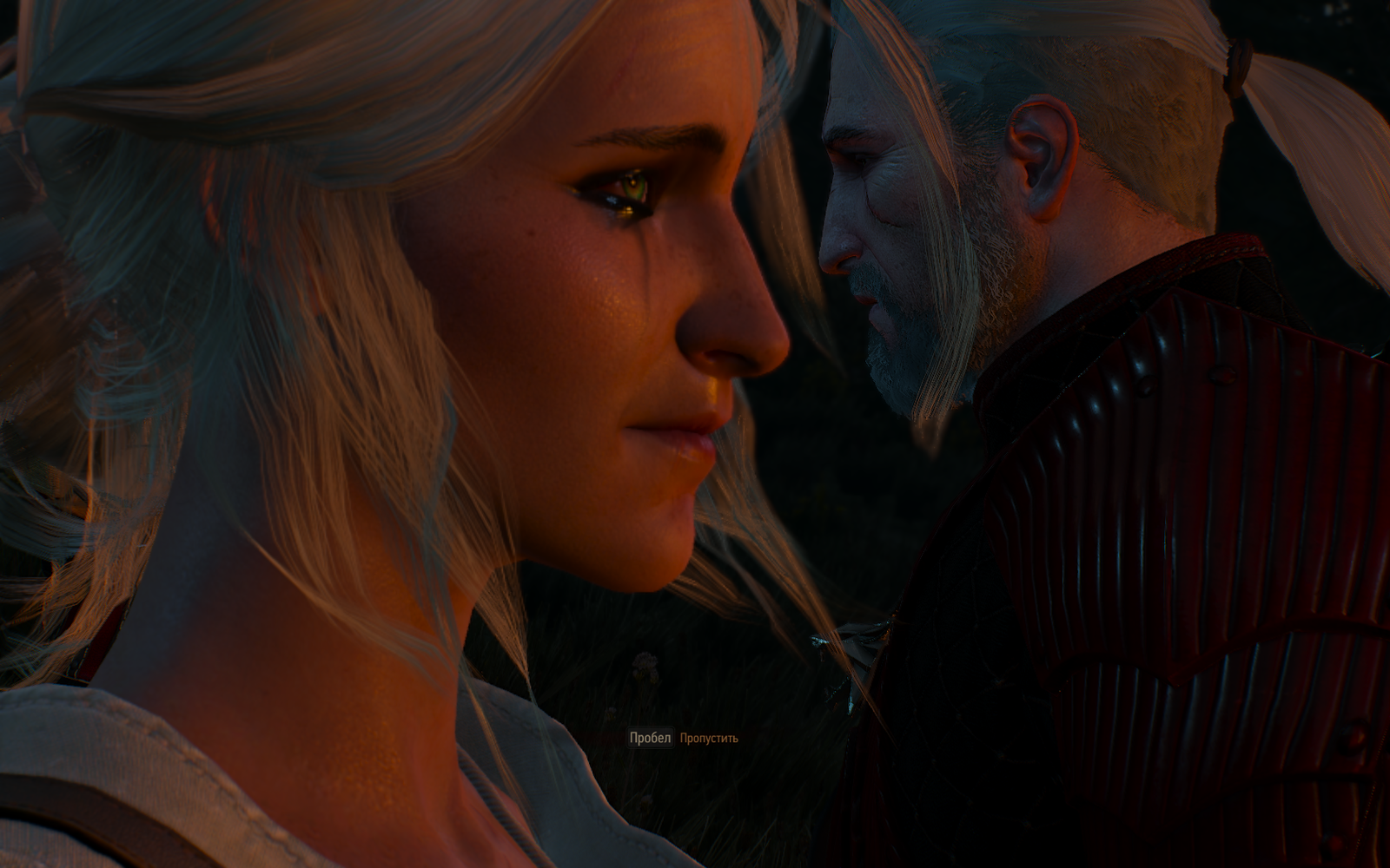 The story is over. - My, Witcher, Geralt of Rivia, Ciri, Screenshot, Passed, Longpost