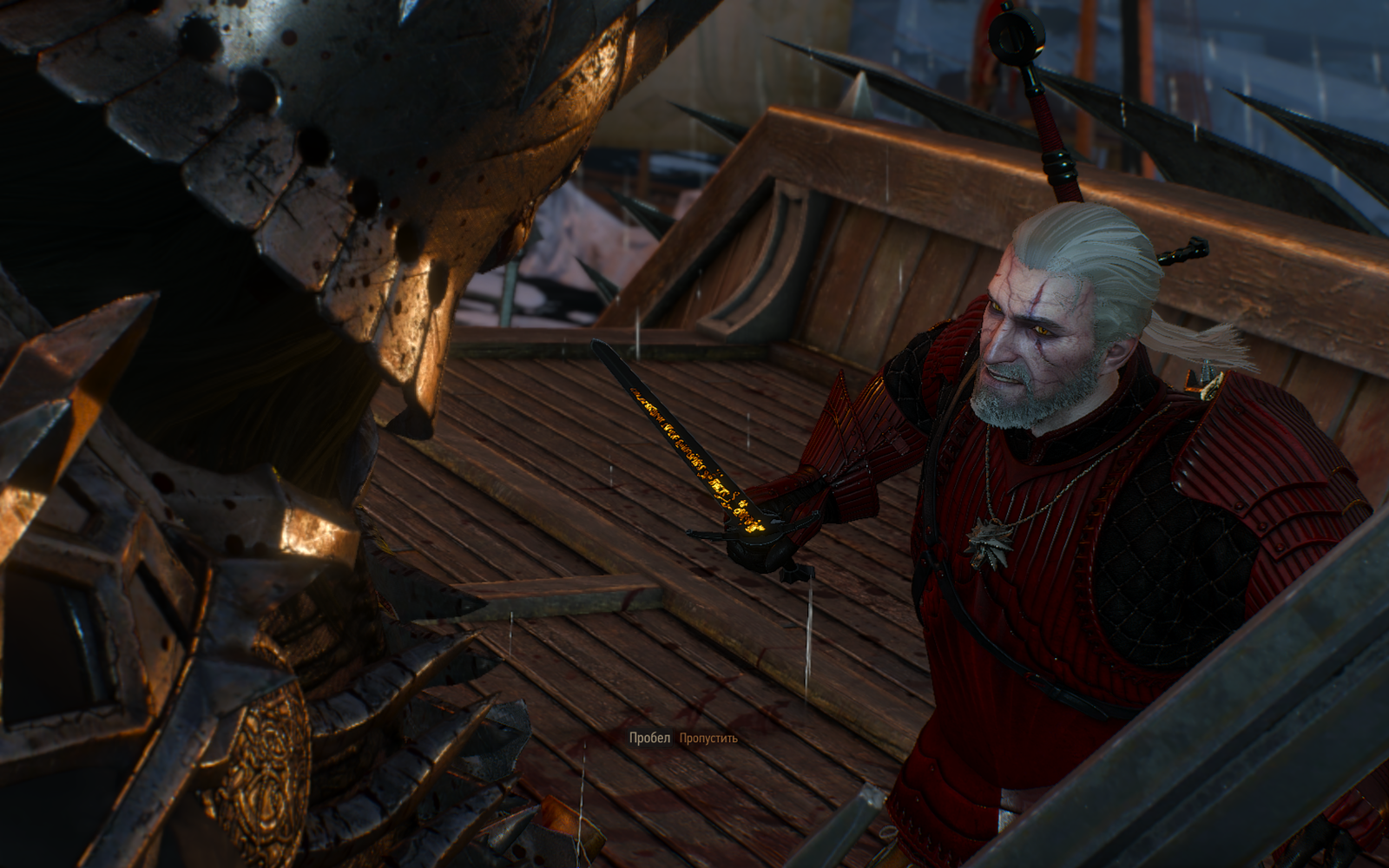 The story is over. - My, Witcher, Geralt of Rivia, Ciri, Screenshot, Passed, Longpost