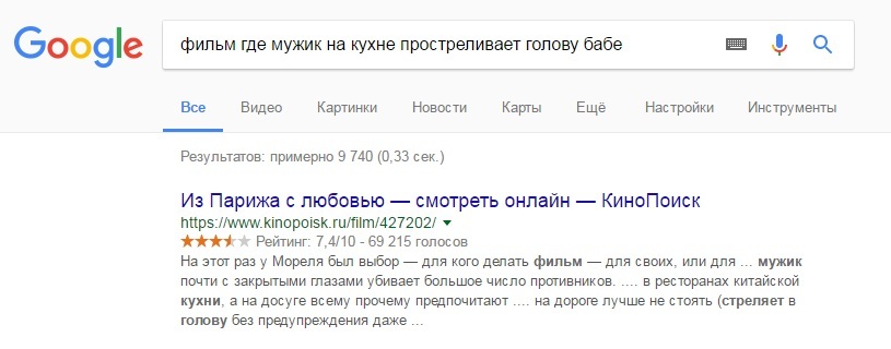 Люблю Google. - Google, Фильмы, Из Парижа с любовью, Не реклама, Гугл знает все, Я не знаю где ставить запятые