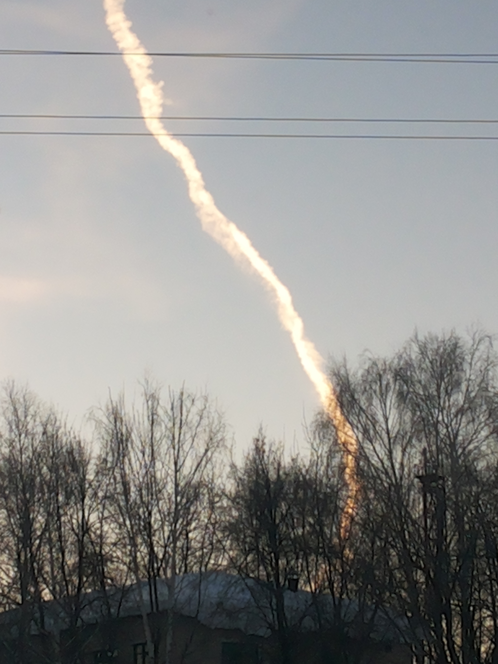 An unknown object fell in the village - My, Sky, Meteorite, Airplane, Plane crash, Crash, , Russia, 2017, Longpost