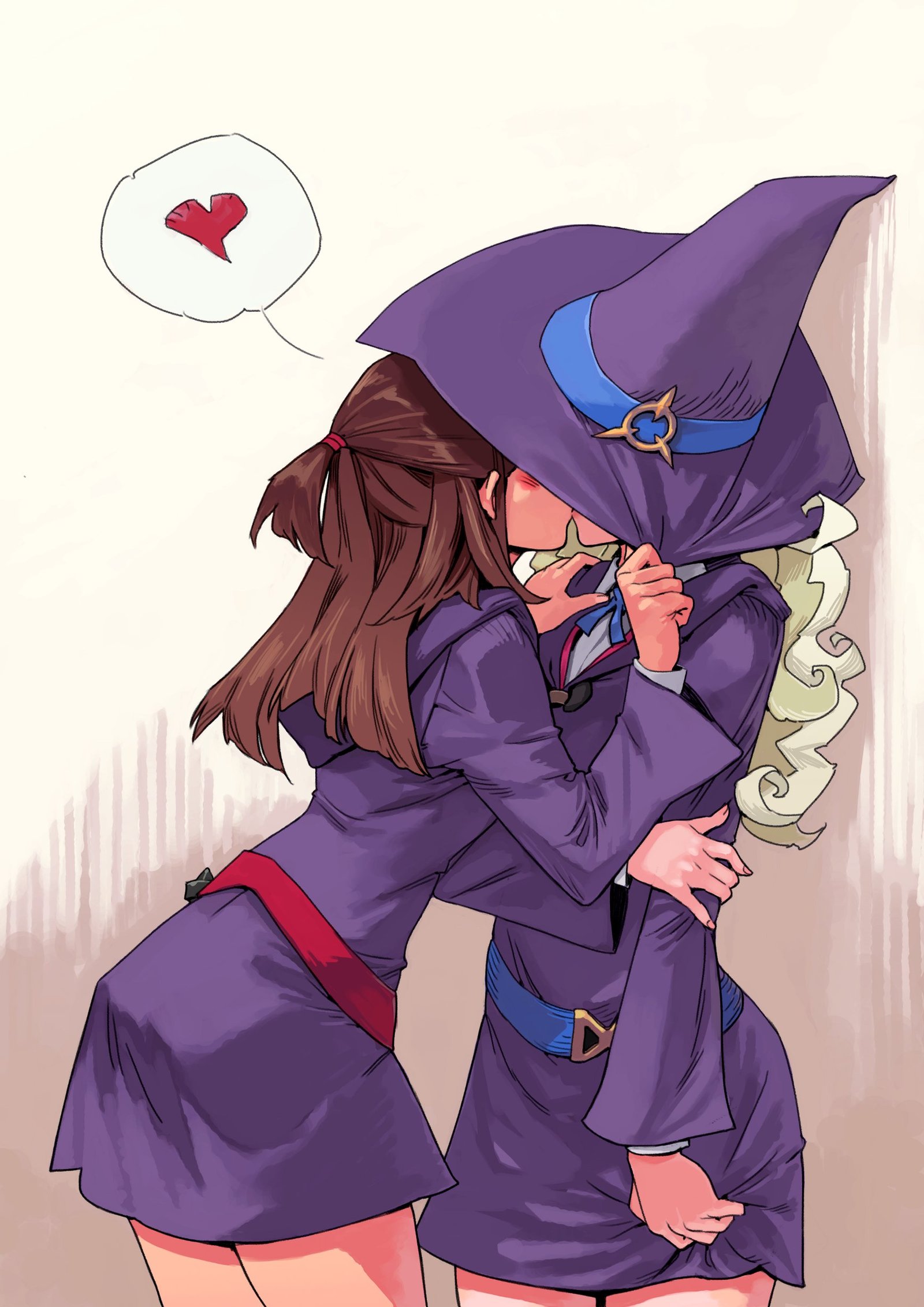 Little Witch Academia - Little Witch Academia, Akko Kagari, Diana Cavendish, Yuri, Аниме