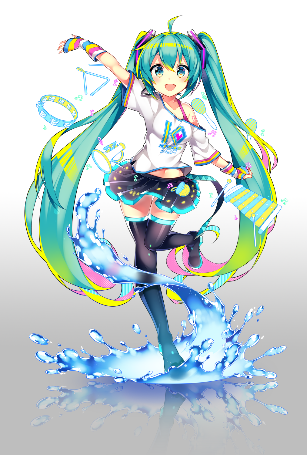 Mikurako - Аниме, Anime Art, Vocaloid, Hatsune Miku