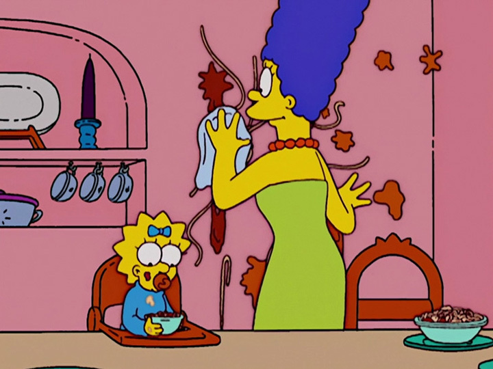 The Simpsons Season 14 Episode 8 - The Simpsons, Bart Simpson, Marge Simpson, Serials, Longpost, Storyboard, Maggie Simpson, Fan, Stuffing, , Food, Spaghetti, Kitchen