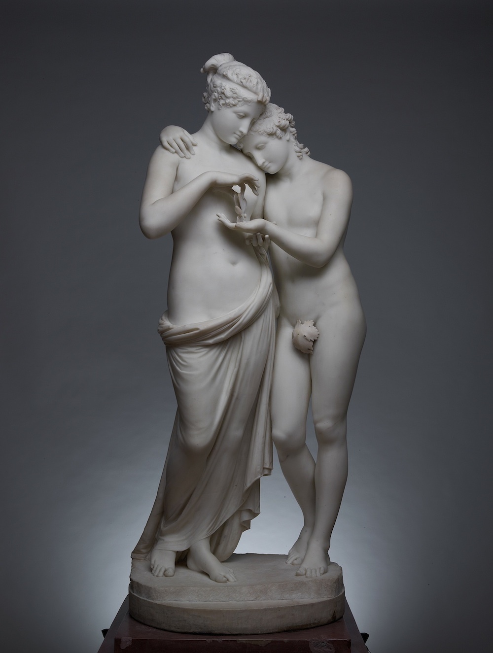 «L'Amour et Psyche», Antonio Canova, musee du Louvre, Paris, France, 1797. - Marble, Sculpture, Longpost