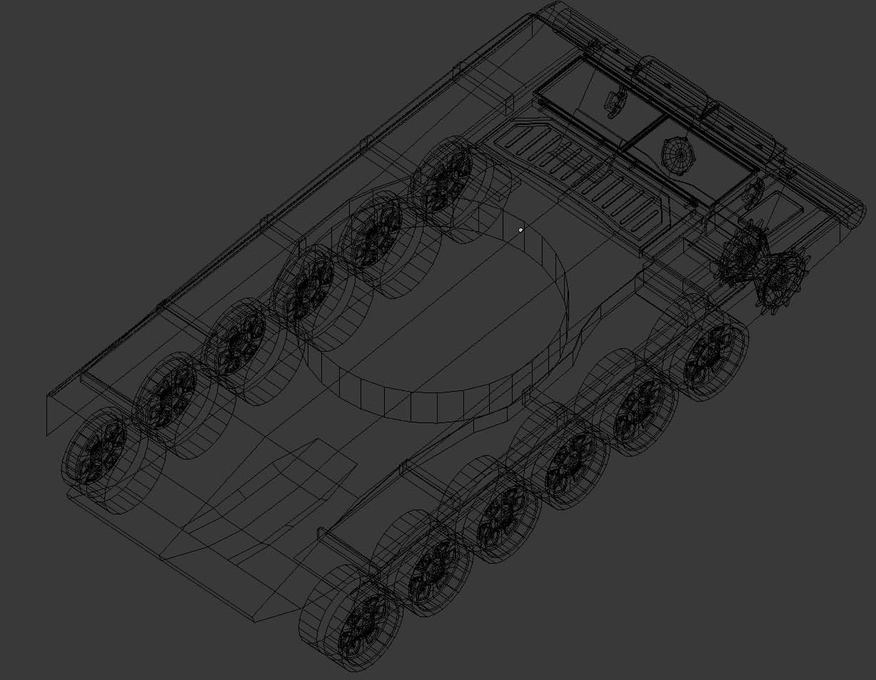 Modeling T-90A for the game. PART 2 - My, Tanks, Graphics, Blender, Games, 3D graphics, t-90, Longpost