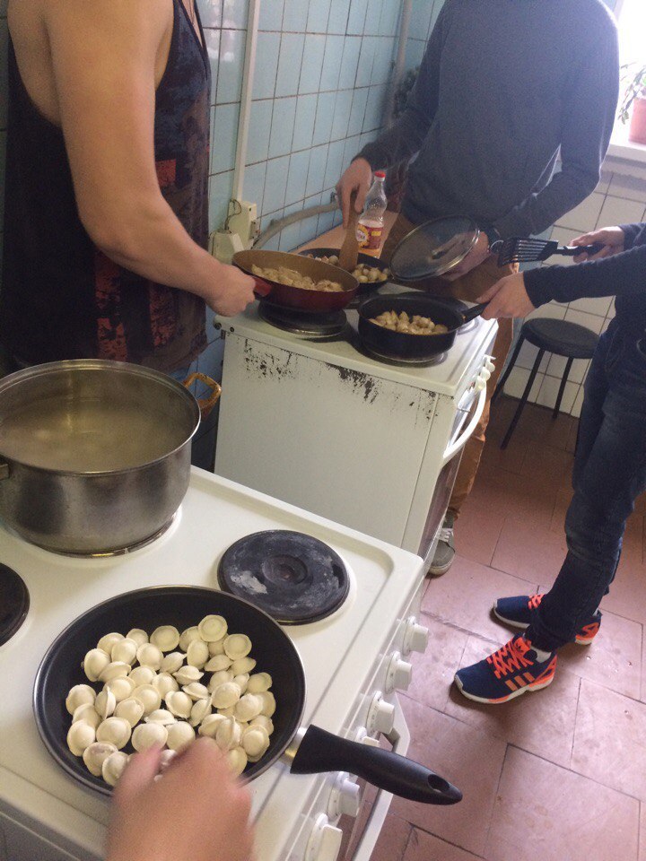 Kuzya from Univer would approve - My, University, Kuzya, Dumplings, Dormitory