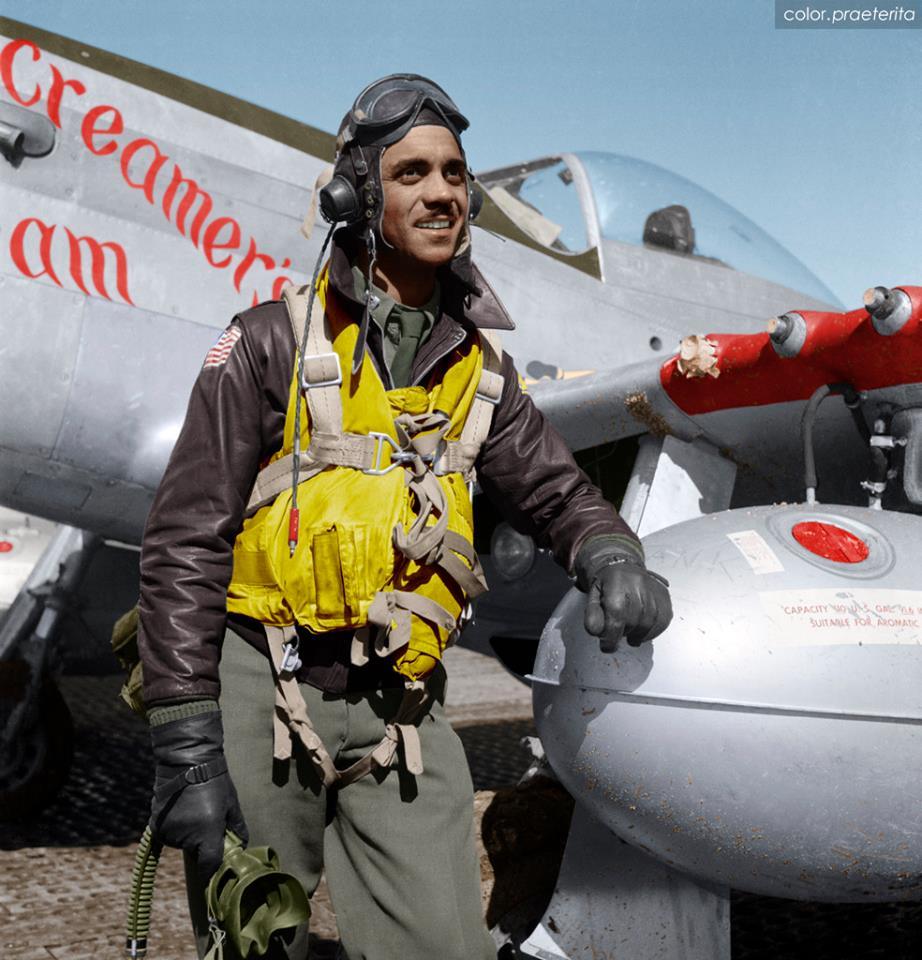 Red Tails - The Second World War, Aviation, USA, Story, Longpost, Colorization