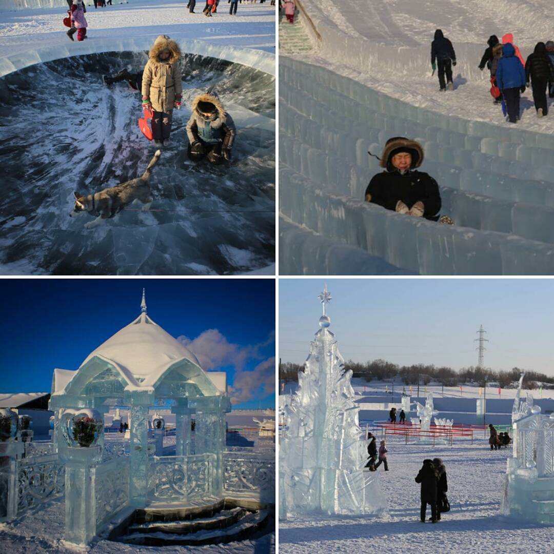 Ice Park in Yakutsk - Yakutia, Yakutsk, , The photo, Longpost