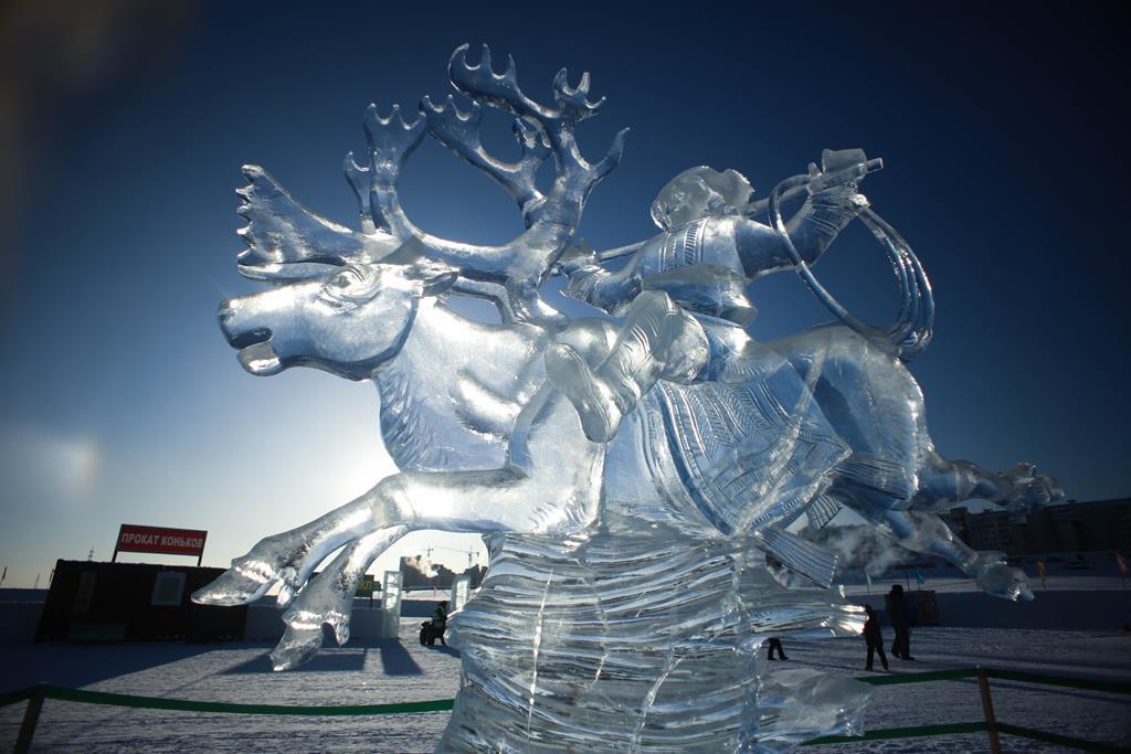 Ice Park in Yakutsk - Yakutia, Yakutsk, , The photo, Longpost