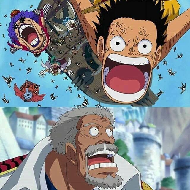 Luffy broke into the war, Garp's reaction: - One piece, Big jackpot