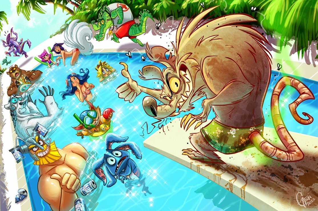 pool party - League of legends, Art, Party