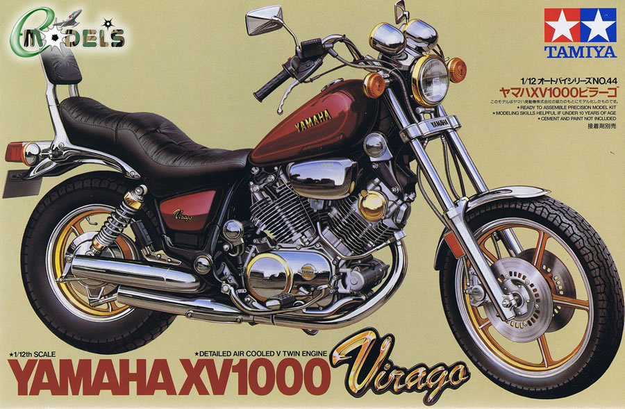 Мое хобби. Tamiya YAMAHA XV 1000 Virago - Моё, Моделизм, Хобби, Tamiya, Мотоциклы, Yamaha, Рукожоп, Стендовый моделизм, Мотомоделизм, Длиннопост, Мото