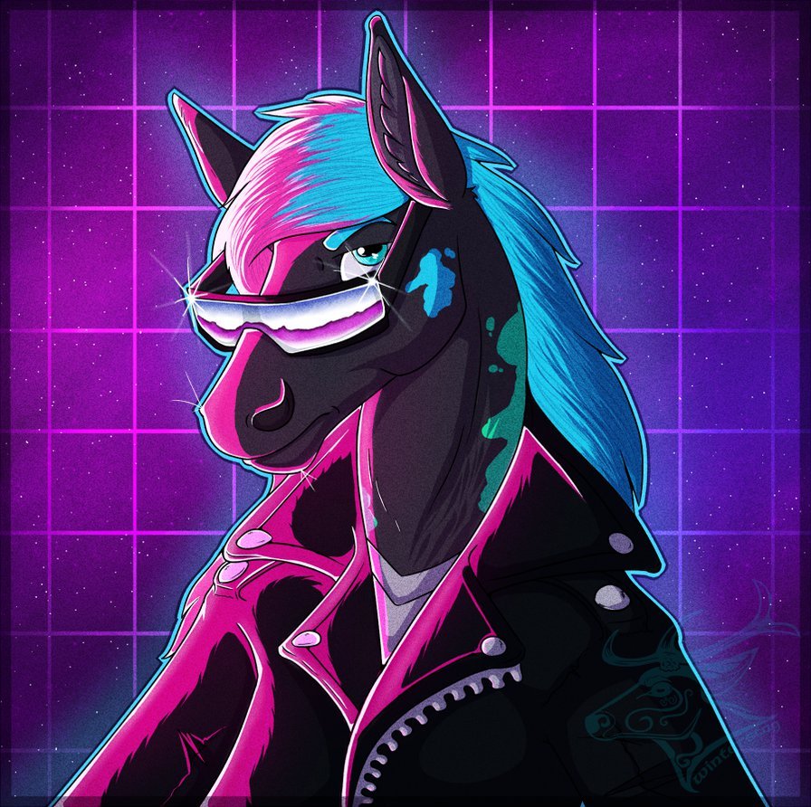 Dream Machine - My little pony, Retrowave, , Anthro