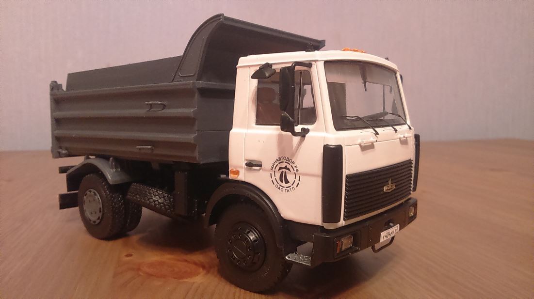 Minsk workaholic-strong men - dump trucks MAZ-5551 - My, Auto, Truck, Maz, , Car modeling, Toys for adults, Dump truck, Building, Longpost