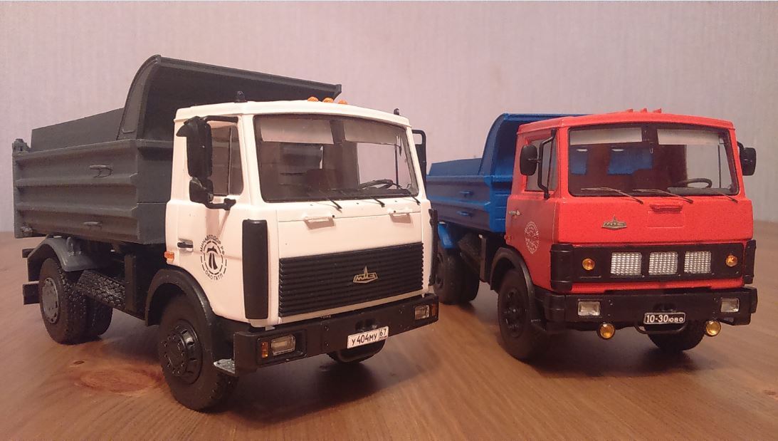 Minsk workaholic-strong men - dump trucks MAZ-5551 - My, Auto, Truck, Maz, , Car modeling, Toys for adults, Dump truck, Building, Longpost