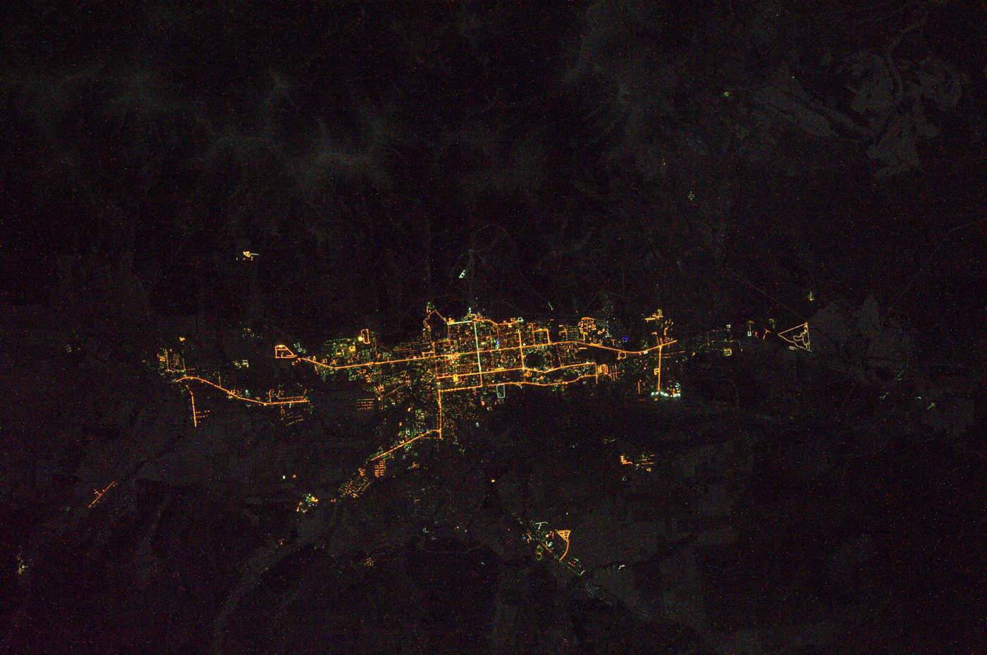 Night cities of the world, view from the ISS - Space, Town, Night city, ISS, Longpost