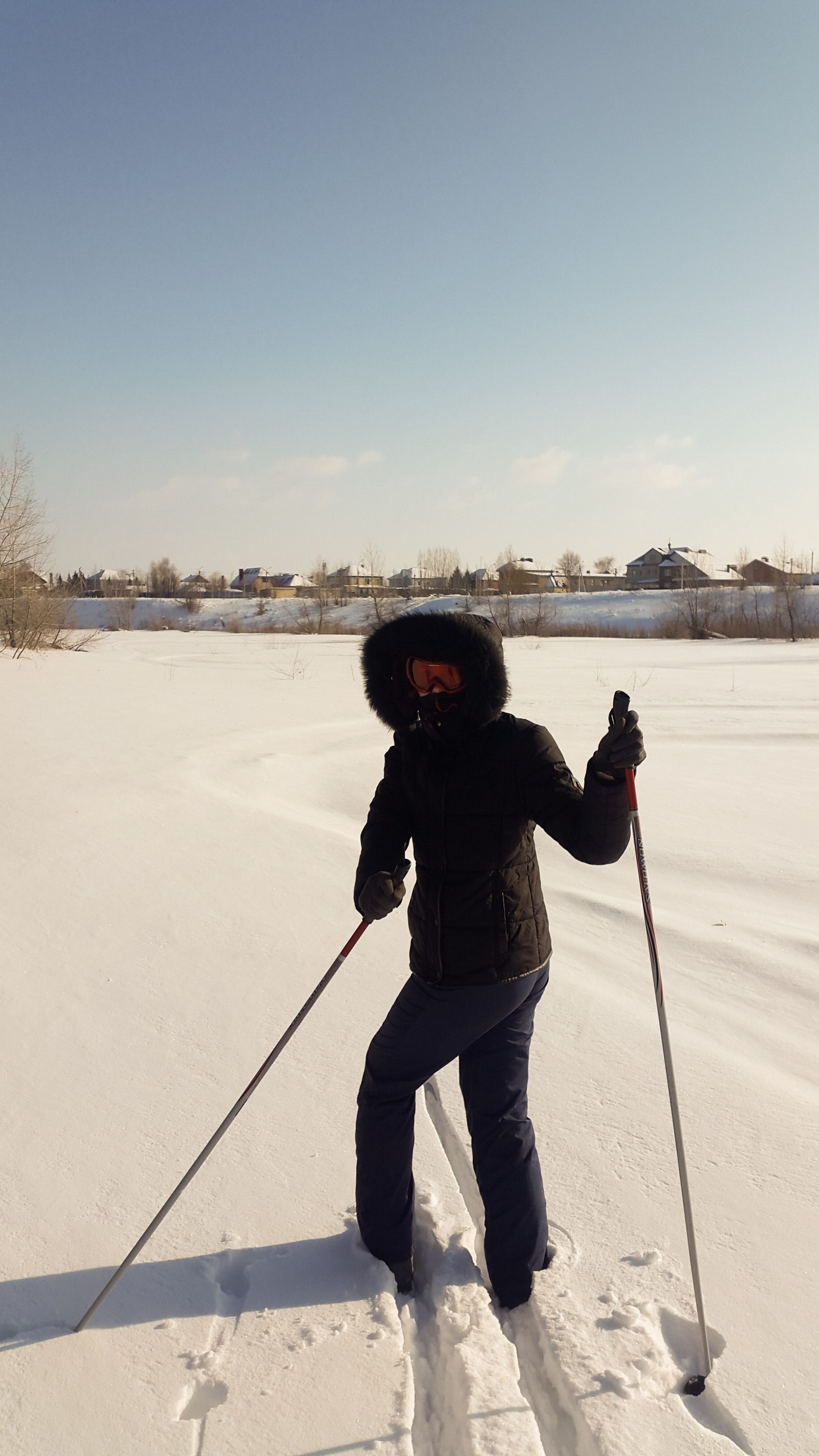 Laying the ski... - Orenburg, Ural, Skis, Snow