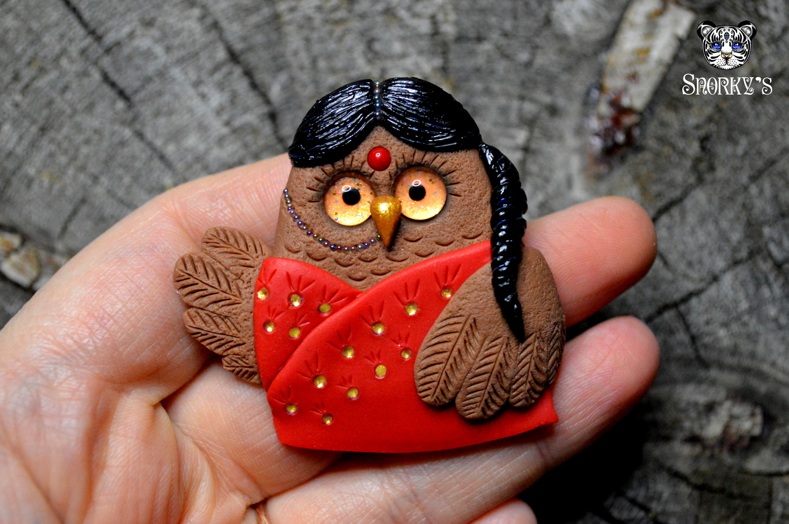 Owls, owls) Handmade from polymer clay - My, Polymer clay, Owl, Викинги, Shaman, India, With your own hands, Longpost, Shamans