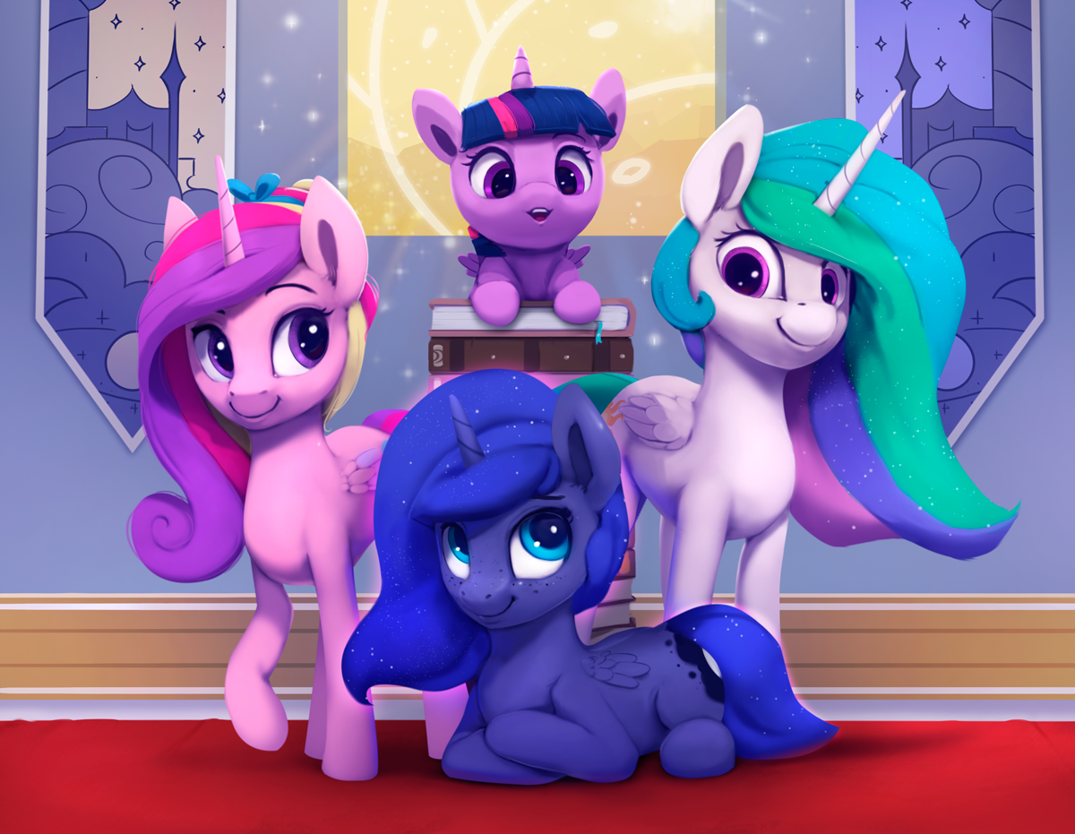 Princesses :3 - My little pony, Princess cadance, Princess luna, Princess celestia, Twilight sparkle, PonyArt