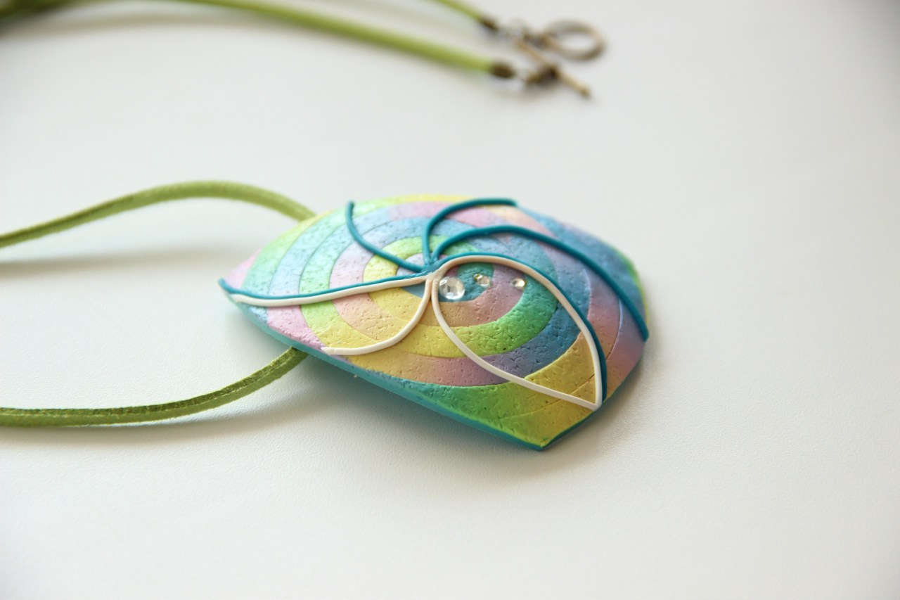 Handmade jewelry - My, Handmade, Decoration, With your own hands, Accessories, Pendant, Polymer clay, Longpost