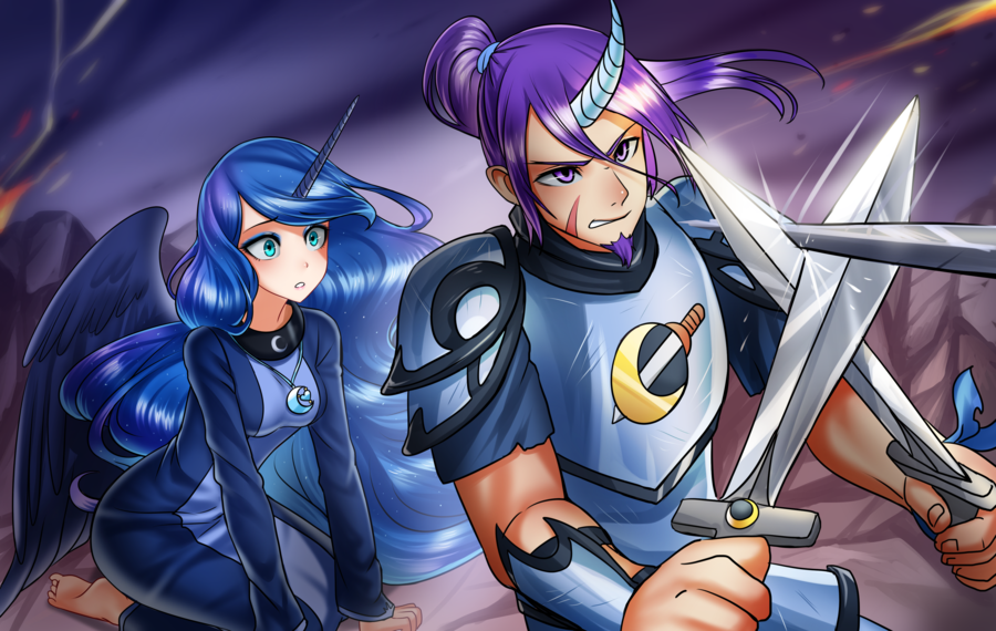 Save-Luna - My little pony, Princess luna, Racoonkun, Humanization