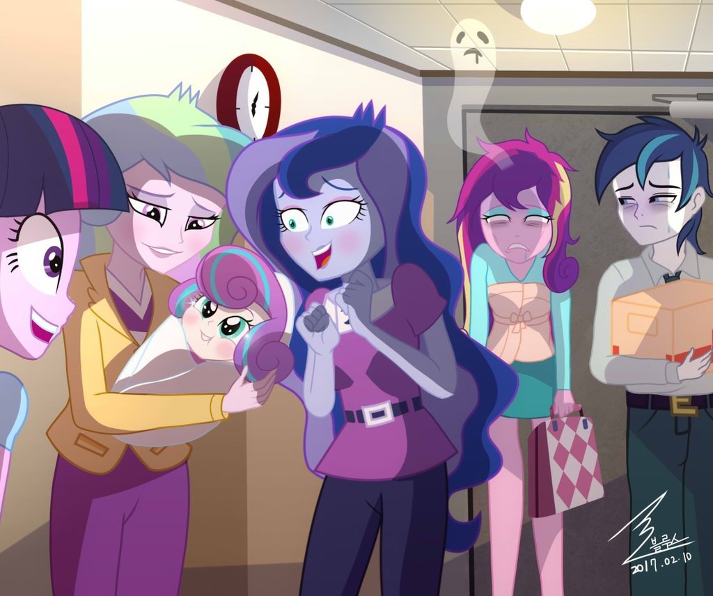 Visit - My little pony, Equestria girls, Twilight sparkle, , Young family