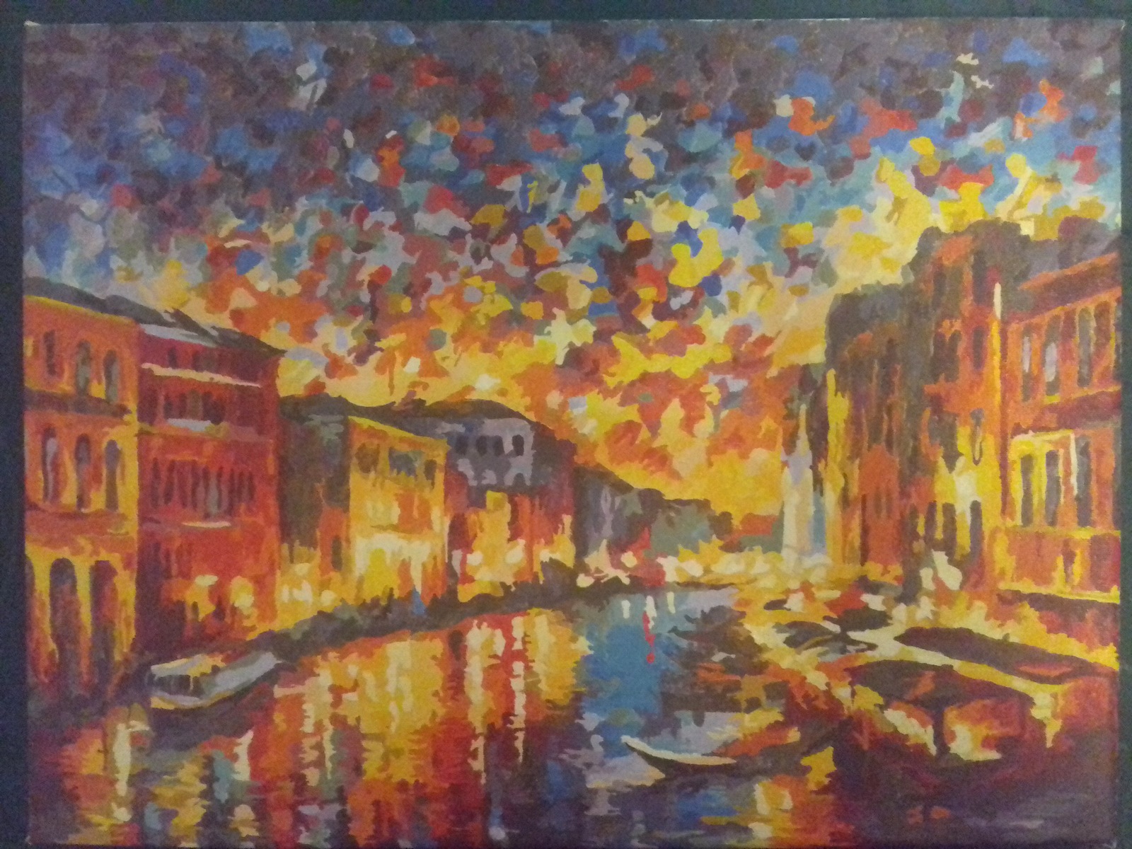 Hurrah!)) Completed another picture)) - My, Creation, Enthusiasm, Hobby, Paintings by numbers, Brightness, Venice, Longpost