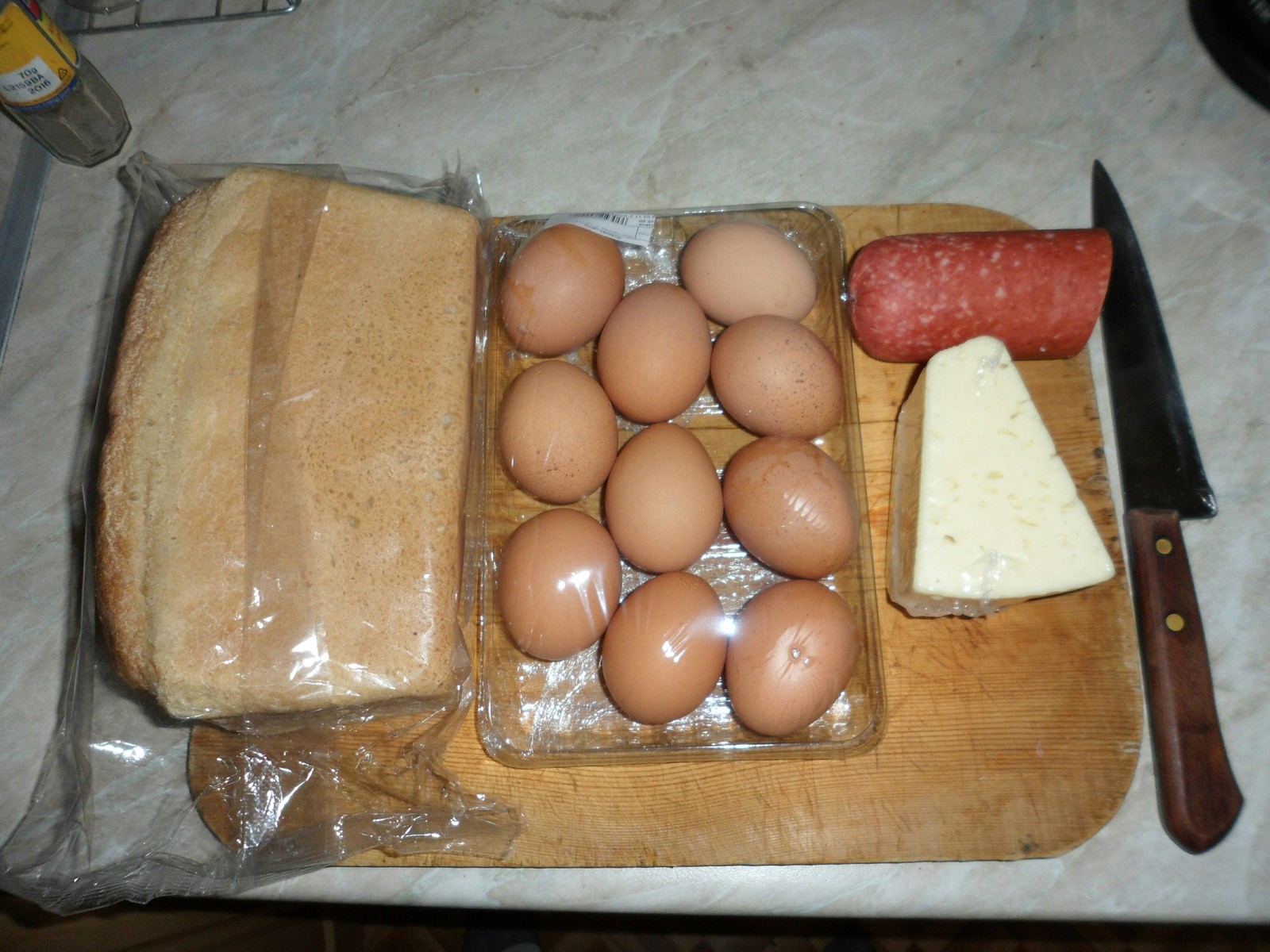 Granwiches for breakfast - My, Breakfast, Toast, Cheese, Sausage, Longpost, Food, Recipe, Cooking