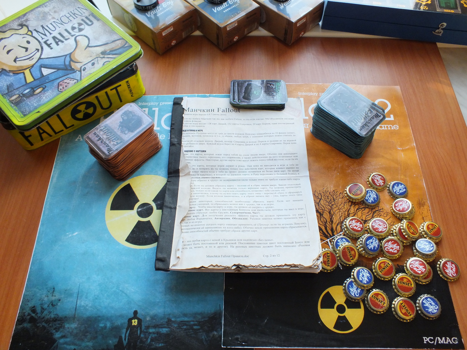 Peekaboo's Gift for the Holidays: Fallout Board Game. - My, With your own hands, Monopoly, Fallout, Fallout 1, Presents, February 23, Board games, Longpost