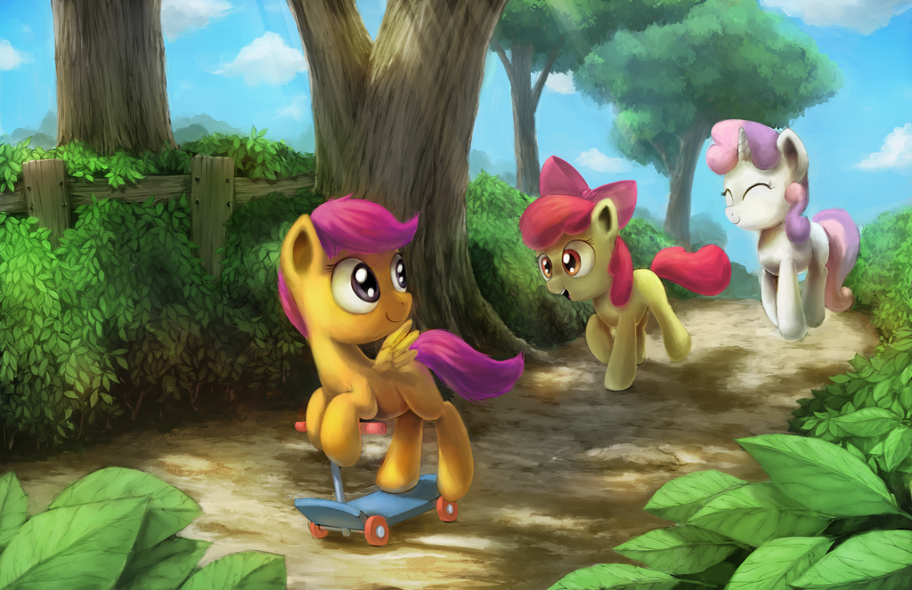 The Trail That They Blaze - My little pony, PonyArt, Sweetie belle, Applebloom, Scootaloo, , Cutie mark crusaders