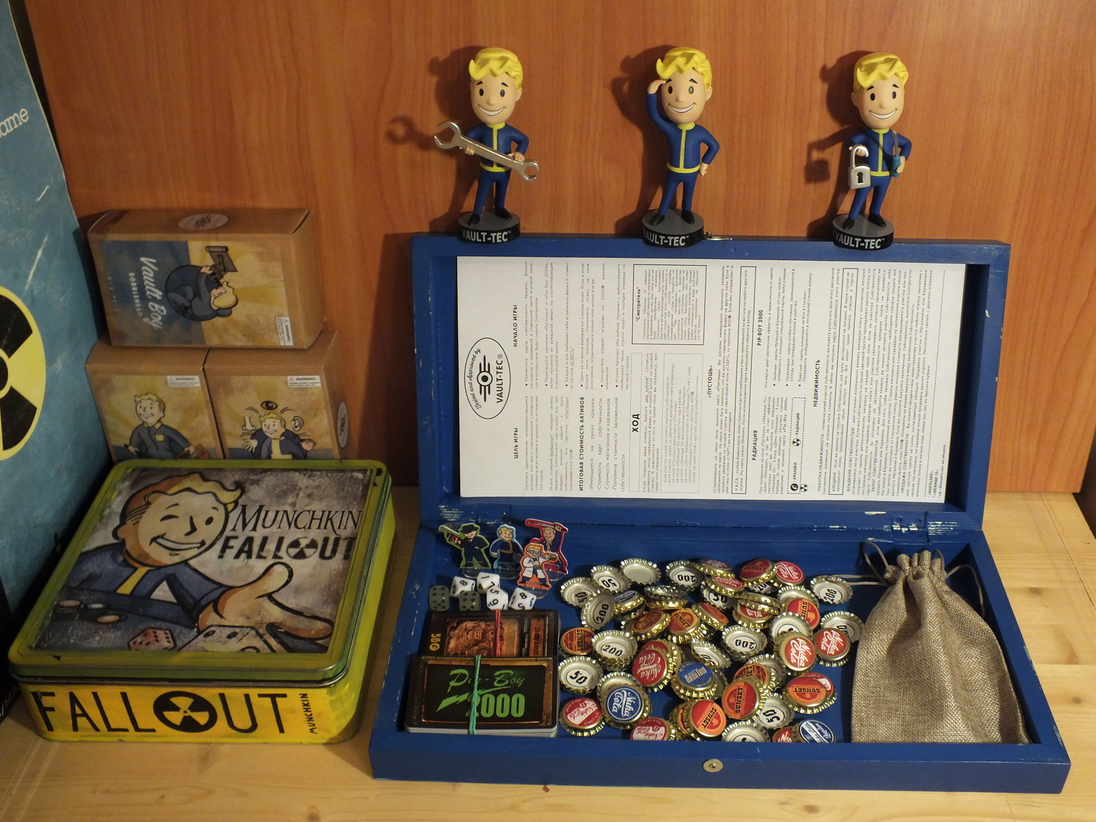 Peekaboo Gift for the Holidays: Fallout + Munchkin Board Game - My, With your own hands, Fallout, Presents, Board games, Longpost