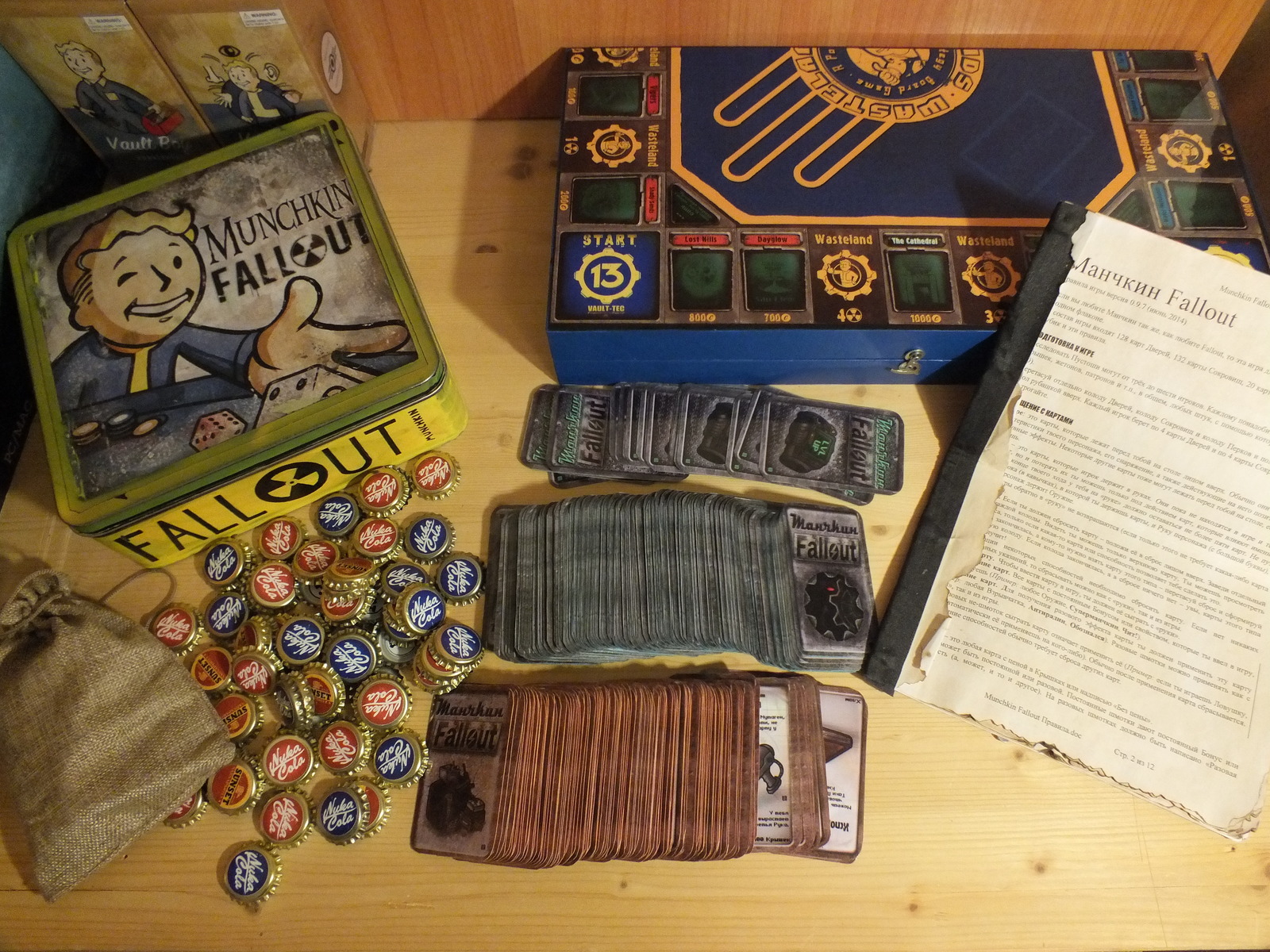 Peekaboo Gift for the Holidays: Fallout + Munchkin Board Game - My, With your own hands, Fallout, Presents, Board games, Longpost