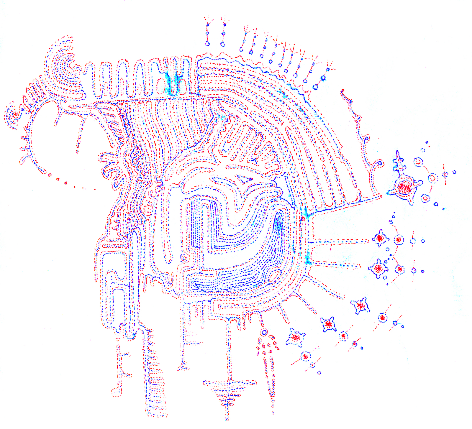 Elephant . - My, Elephants, Kripota, Psychedelic, Gel pen, Drawing, , Longpost