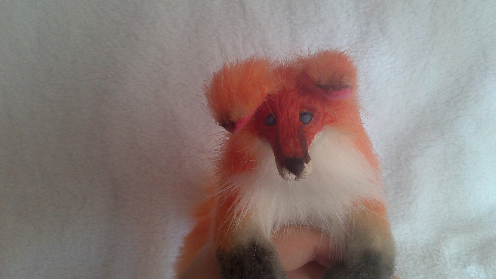 frame fox - My, Polymer clay, Author's toy, Longpost, Fur, Fox, Handmade