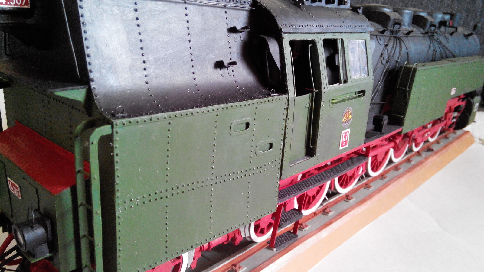 HCP 1-6-2 Bulgar made of cardboard - My, Locomotive, Models, Cardboard, Modeling, Longpost