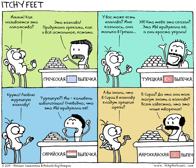 Source of Sweets - Itchyfeet, Itchy feet, Comics, Baklava, Greece, Turkey, Syria, Morocco