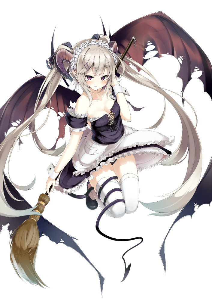 Demon maid <3 - NSFW, Anime, Monster girl, Demoness, Anime art, Housemaid