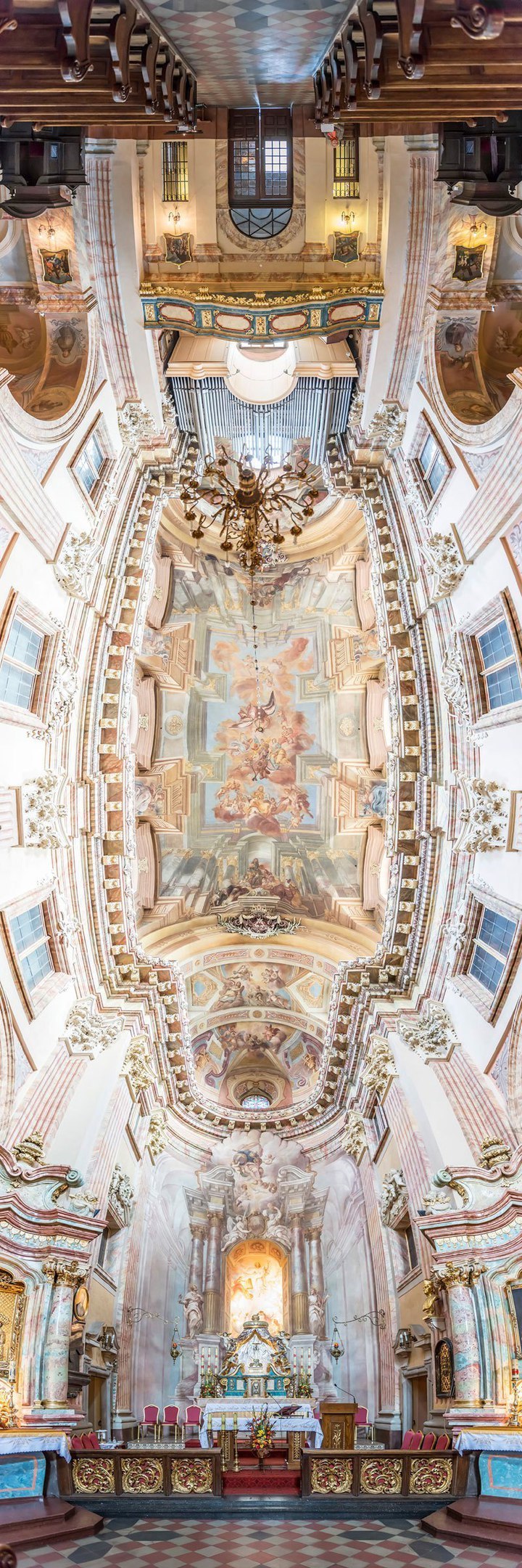 Vertical panoramas of church ceilings - Панорама, Church, The photo, Temple, , Ceiling, Longpost