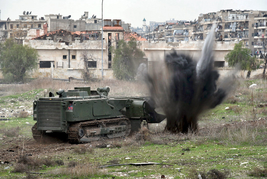 Everyday life of Russian sappers in Aleppo - Russia, Syria, Aleppo, Ministry of Defense of the Russian Federation, Sapper, Work, Longpost, Ministry of Defence