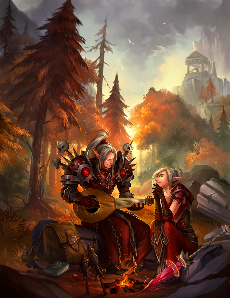 Briefly about the Azeroth elves, part 1 - My, Longpost, Bayun's Behavior, Wow, Elves, , , Sandara