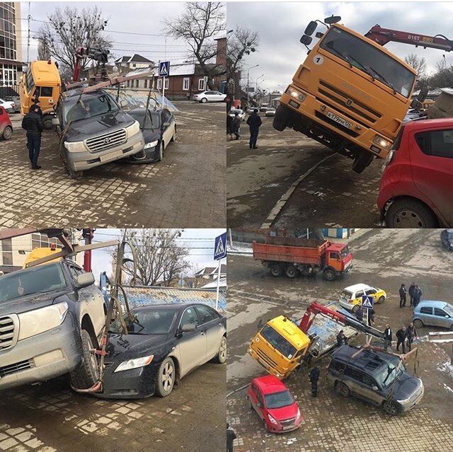 The Tow Truck That Couldn't - Stavropol, Tow truck, Road accident, Auto