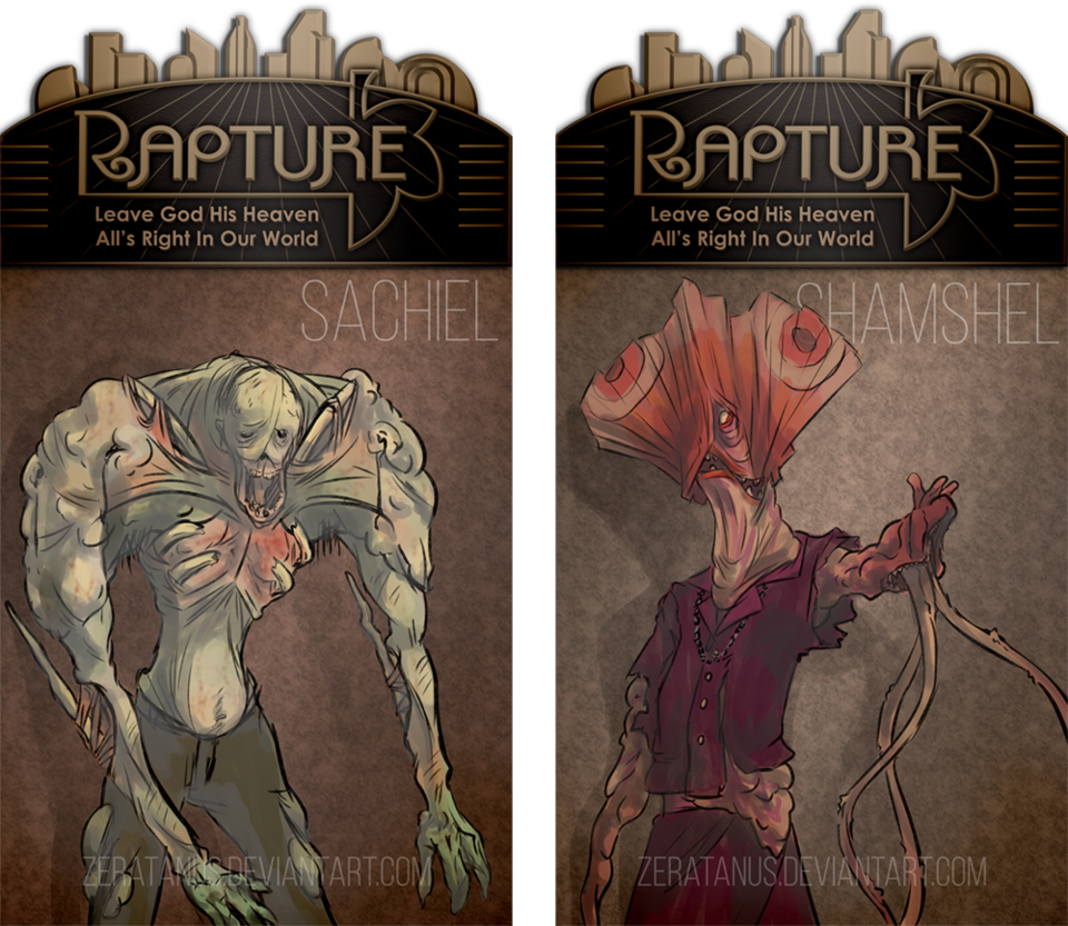 Rapture 3 - Art, Deviantart, BioShock, Evangelion, Crossover, Rapture, Longpost, Anime