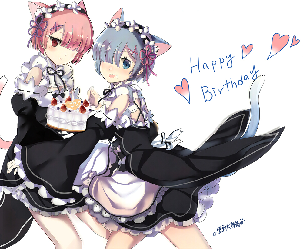 Ram and Rem - Anime, Anime art, Re: Zero Kara, Ram, Rem, Ram (Re: Zero Kara), Rem (Re: Zero Kara)