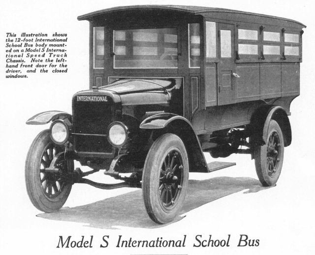 1925 год. International Model S - первый серийный школьный автобус - Авто, Автобус, Школьный автобус, Фотография, Ретроавтомобиль, Интересное