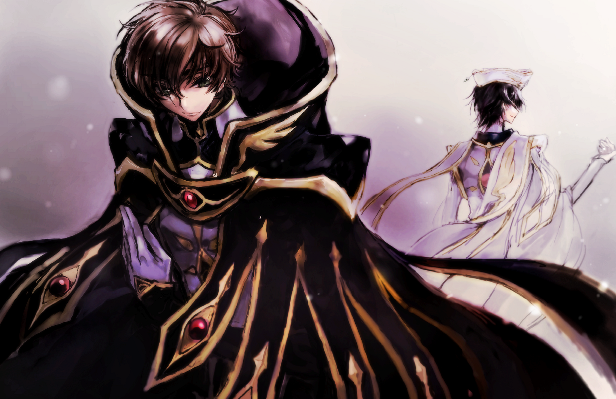 Code Geass . Судзаку Куруруги / Suzaku Kururugi. (кот Артур,Юфи,Лелуш). - Аниме, Code Geass, Судзука, Lelouch Lamperouge, Zero, Suzaku, Anime Art, Арт, Длиннопост