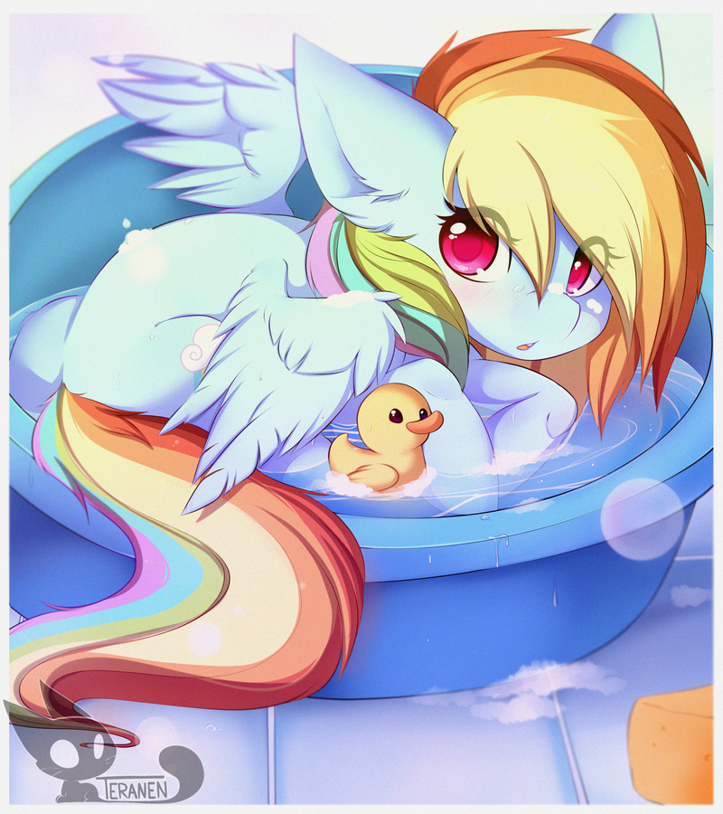 Pony bath - My little pony, Rainbow dash, Teranen