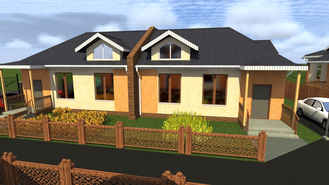 Another house. - My, House, Project, Archicad, Autocad, Design, Longpost