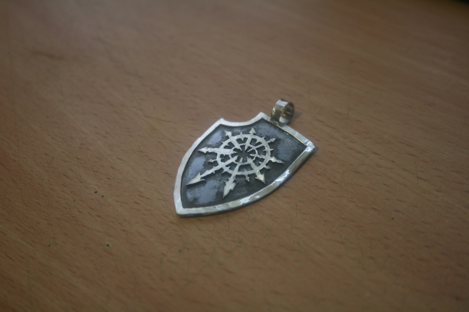 Pendant with the symbol of Chaos - My, Handmade, Pendant, Decoration, Warhammer, Chaos, Longpost