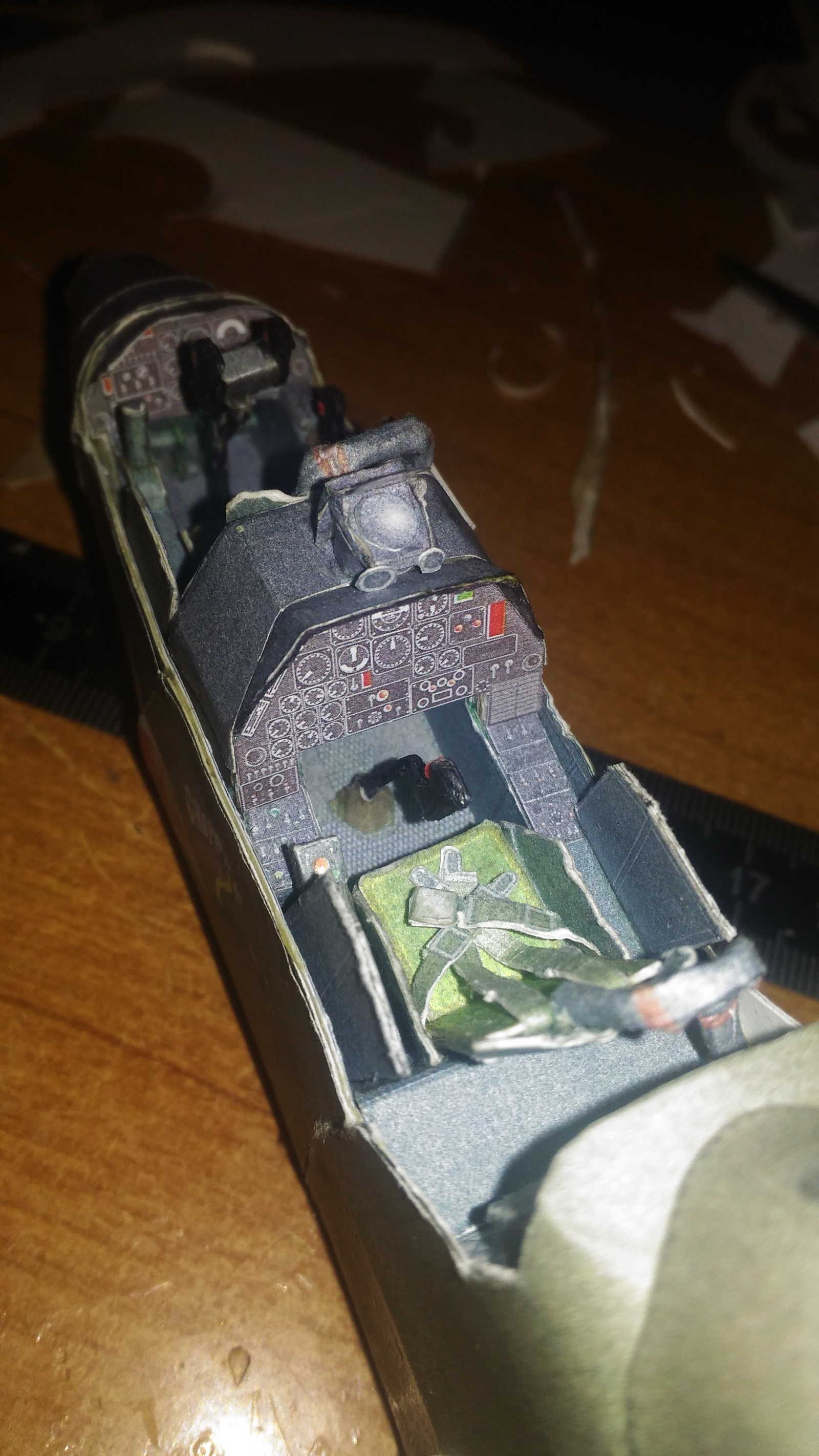 AH-1G made of paper - part one: cockpit and fuselage - My, Modeling, Paper modeling, Aviation, Vietnam, Longpost, Papercraft