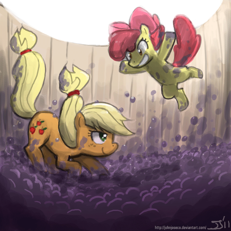 Sisters of the Grape Vine - My Little Pony, PonyArt, Applejack, Applebloom, S02e05, Сериалы, John Joseco